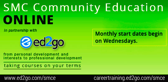 Community Ed Online Classes in partnership with ed2go