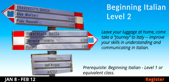 Beginning Italian - Level 2 1/8/2026 2/12/2026